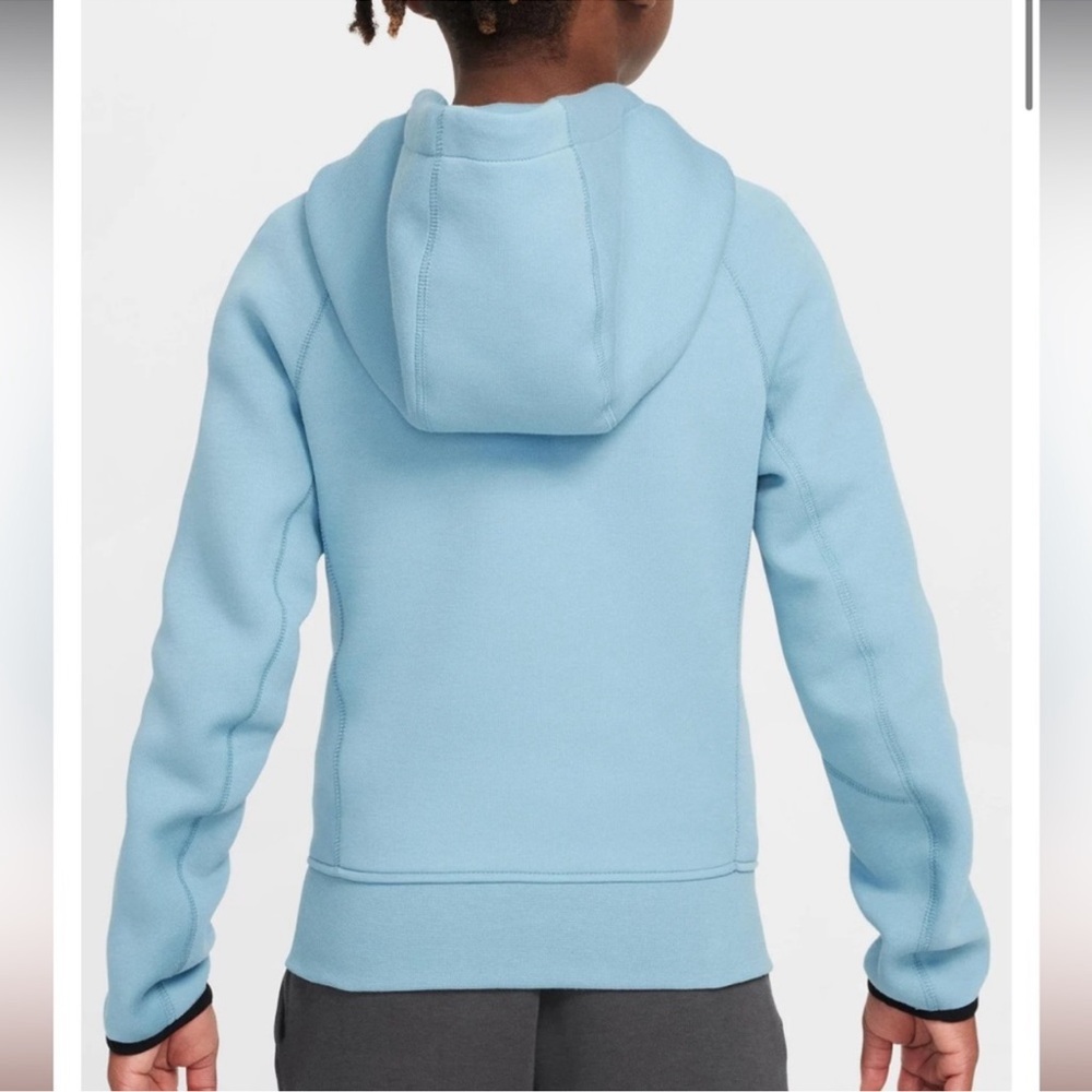 Nike Tech Fleece Blue Sportswear Pullover Hoodie- Youth Large - Picture 4 of 10